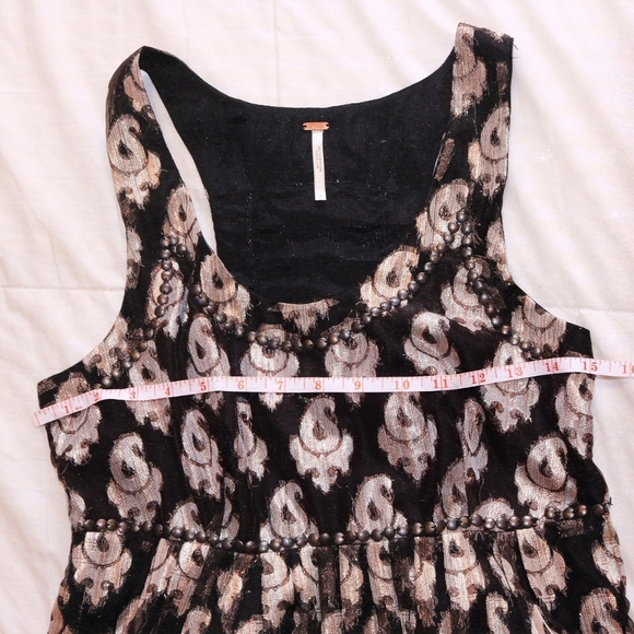 Free People Metallic studded Jacquard Mini dress size 6, party wear - Picture 7 of 10